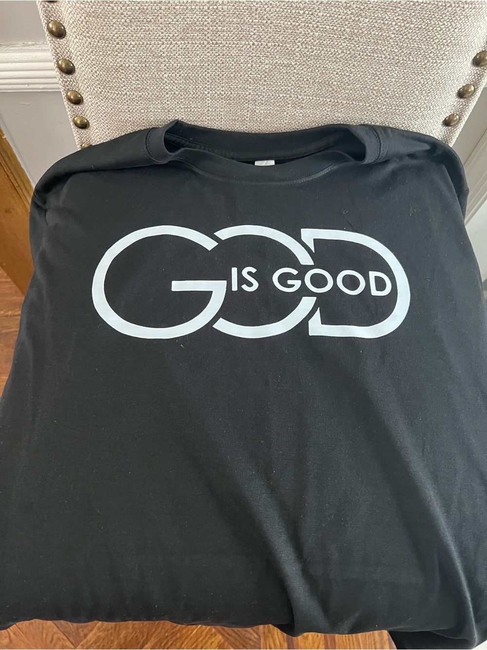 Black Graphic Tee "God Is Good"
